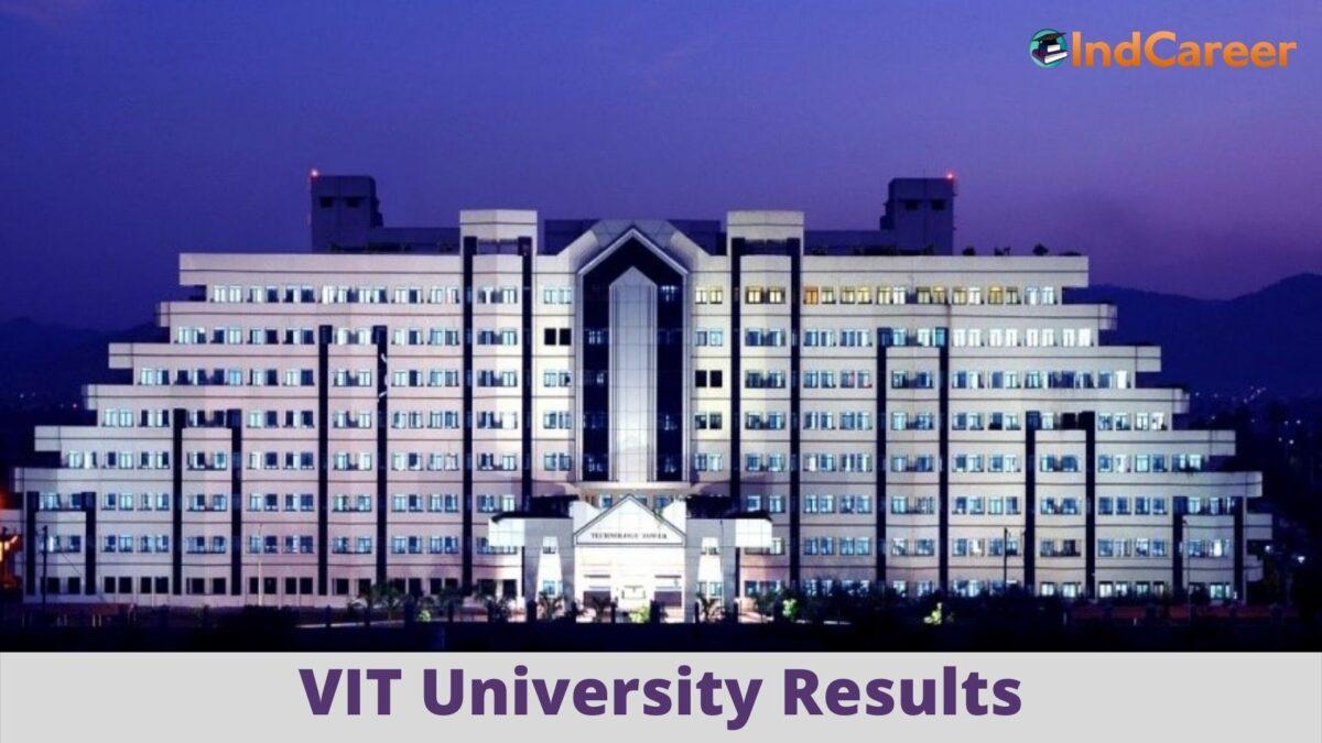 VIT University Vellore Results @ Vit.Ac.In: Check UG, PG Results Here