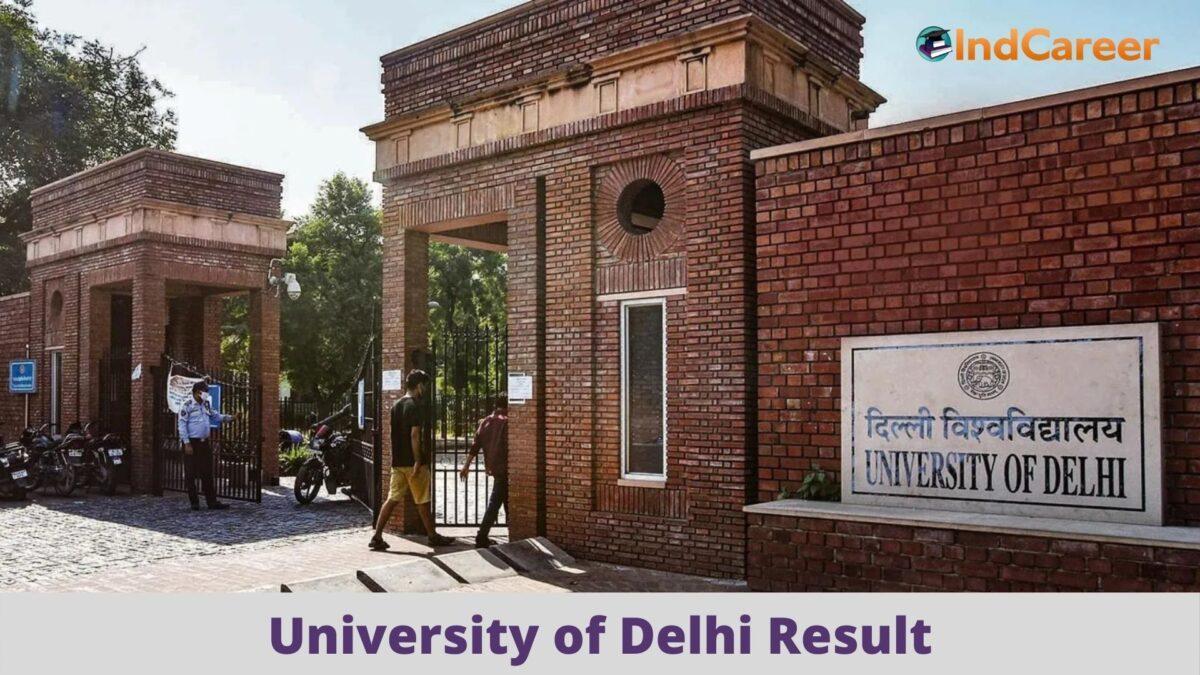 University of Delhi Results @ Du.Ac.In: Check UG, PG Results Here