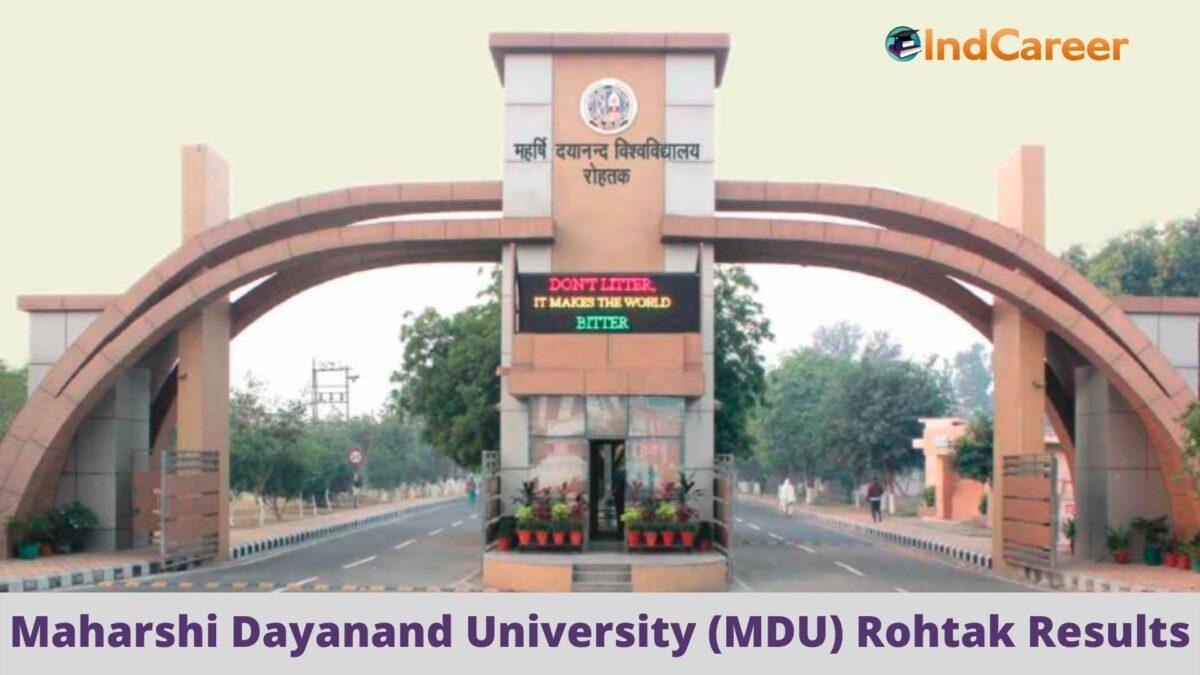MDU Rohtak Results @ Mdu.Ac.In: Check UG, PG Results Here
