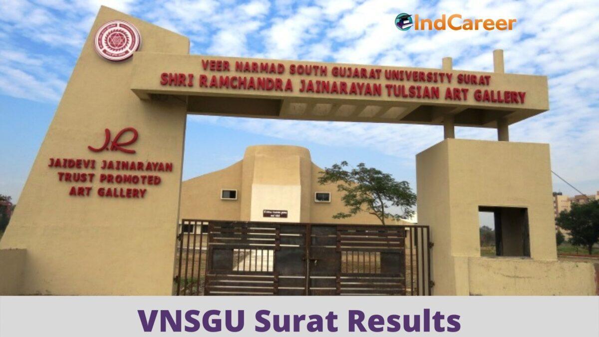 VNSGU Surat Results @ Vnsgu.Ac.In: Check UG, PG Results Here