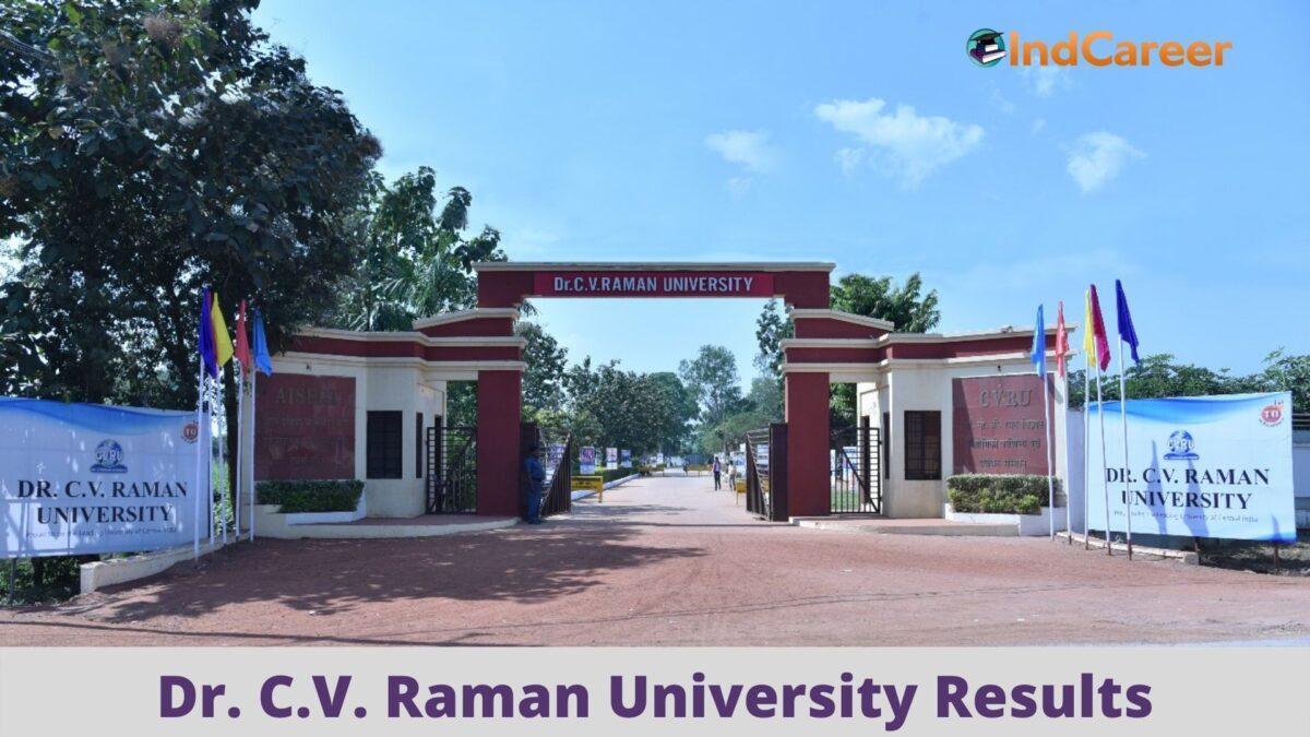 CVRU Bilaspur Results @ Cvru.Ac.In: Check UG, PG Results Here