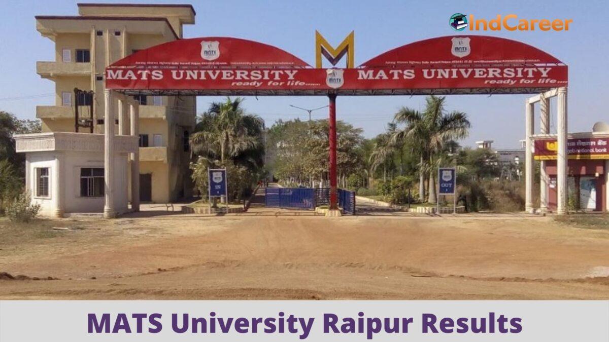 MATS University Raipur Results @ Matsuniversity.Ac.In: Check UG, PG Results Here