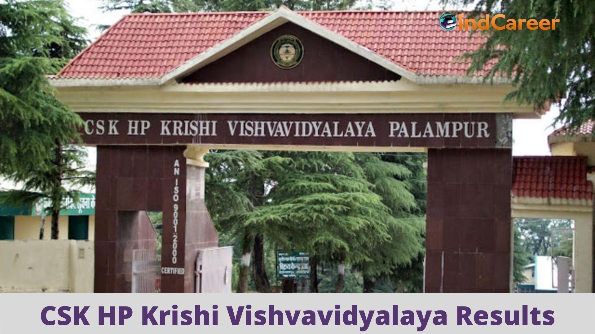 CSKHPKV Palampur Results @ Hillagric.Ac.In: Check UG, PG Results Here