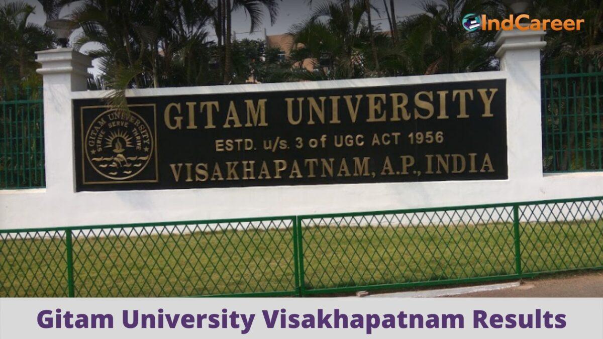 Gitam University, Visakhapatnam Results @ Gitam.Edu: Check UG, PG Results Here