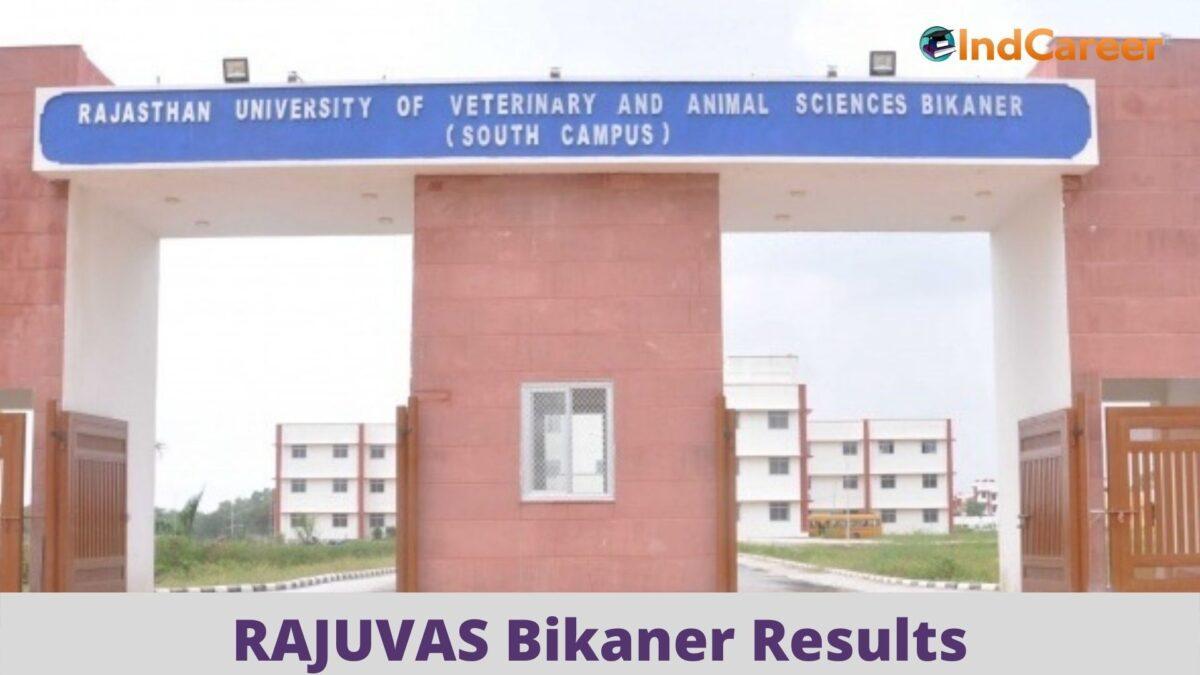 RAJUVAS Bikaner Results @ Rajuvas.Org: Check UG, PG Results Here