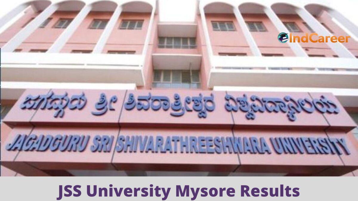 JSS University Mysore Results @ Jssuni.Edu.In: Check UG, PG Results Here