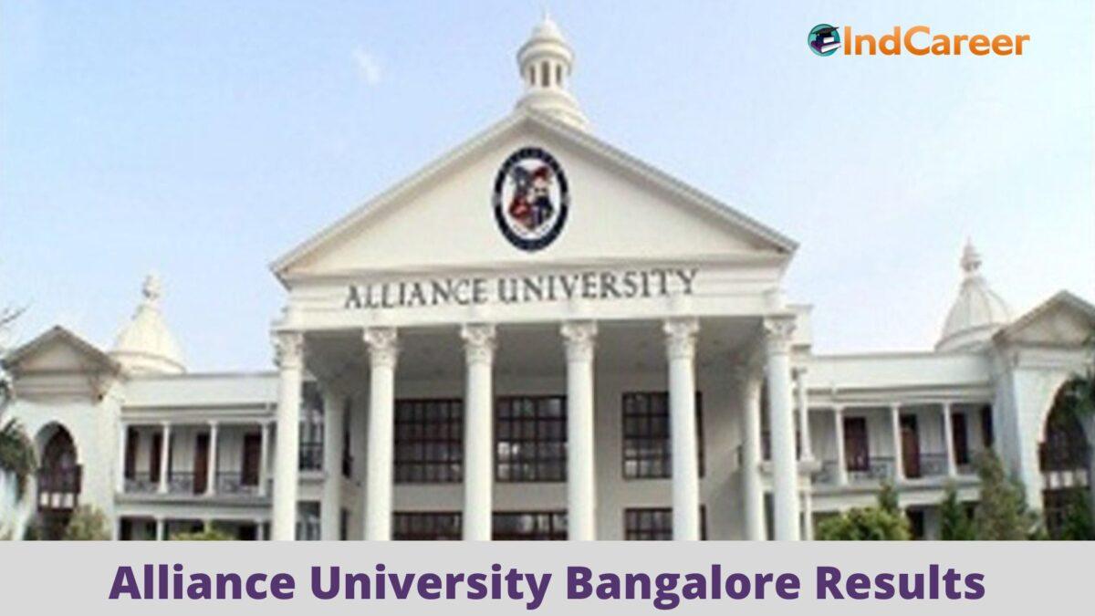 Alliance University Bangalore Results @ Alliance.Edu.In: Check UG, PG Results Here