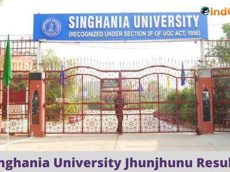 Singhania University Results @ Singhaniauniversity.Co.In: Check UG, PG Results Here