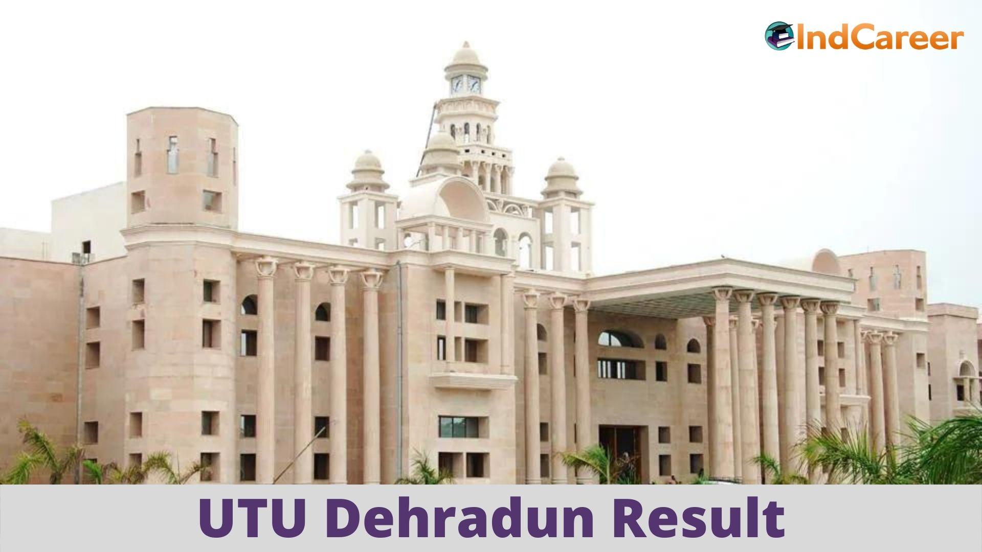 UTU Dehradun Results @ Uktech.Ac.In: Check UG, PG Results Here
