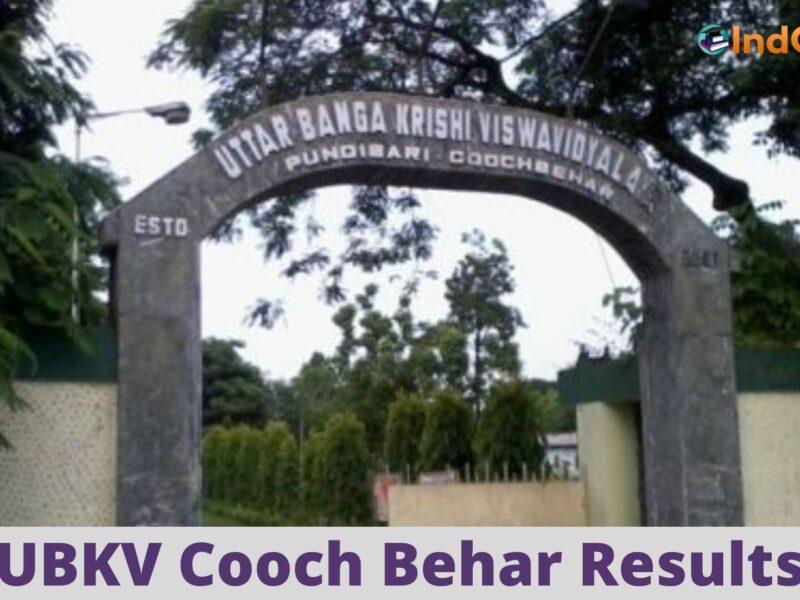 UBKV Cooch Behar Results @ Ubkv.Ac.In: Check UG, PG Results Here