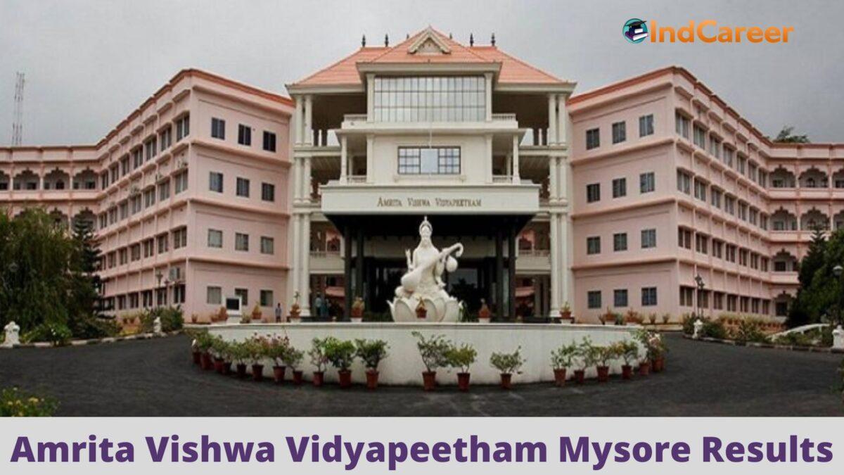 Amrita Vishwa Vidyapeetham Mysore Results @ Amrita.Edu: Check UG, PG Results Here