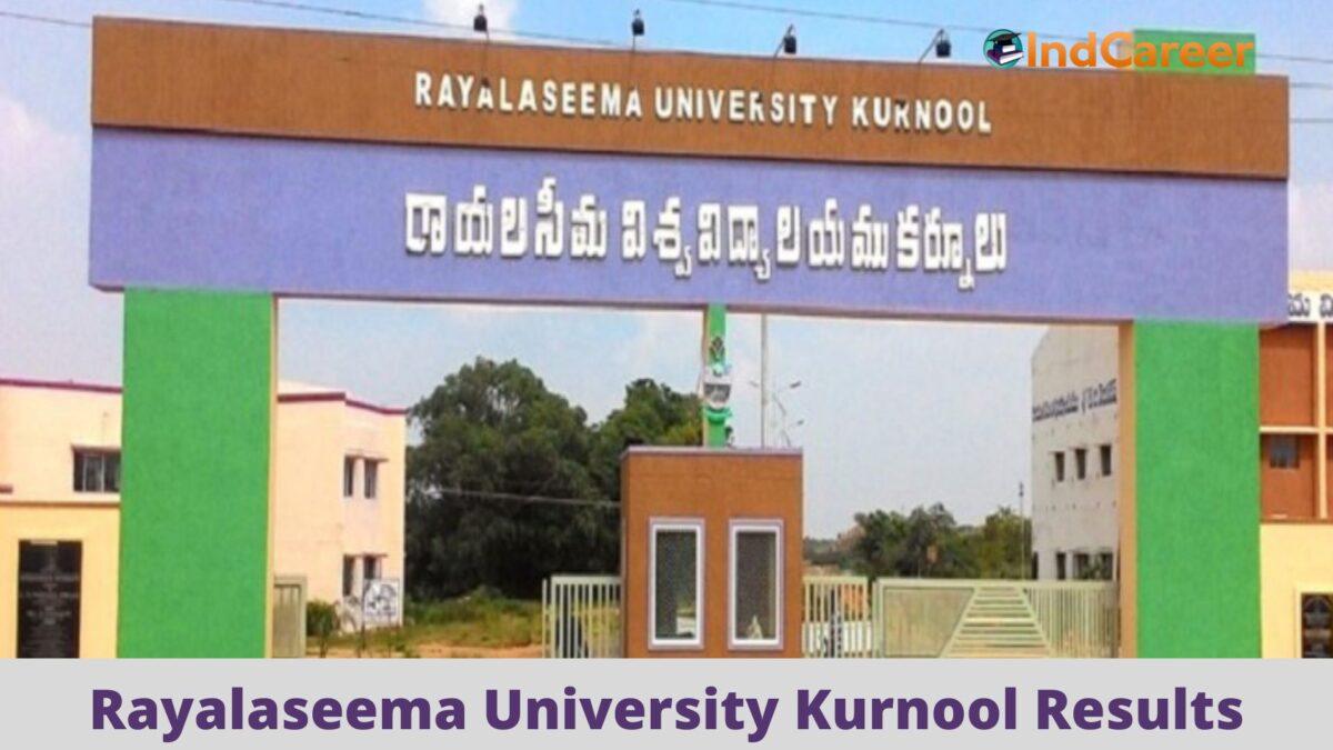 Rayalaseema University Kurnool Results @ Rayalaseemauniversity.Ac.In: Check UG, PG Results Here