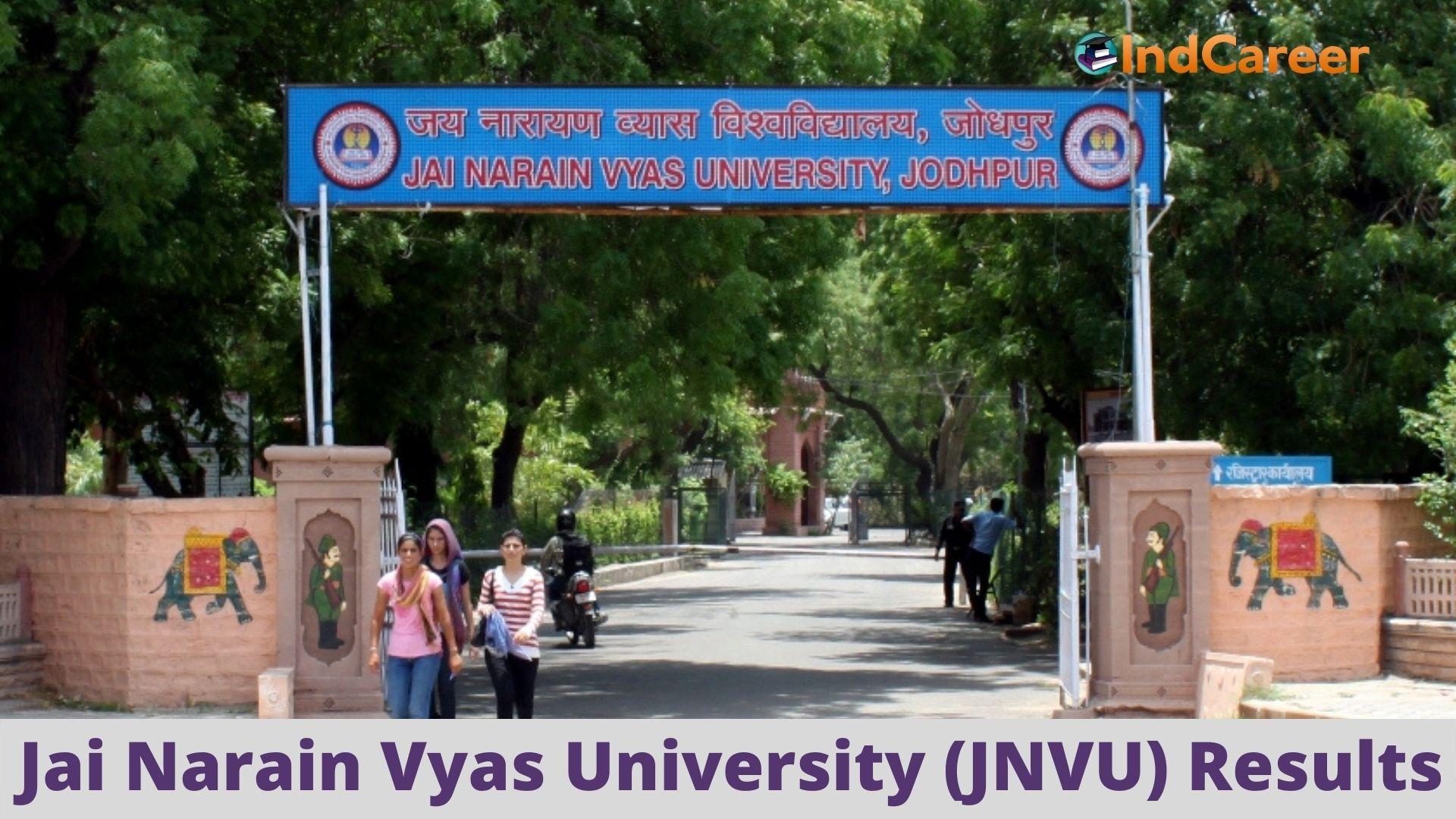 JNVU Jodhpur Results @ Jnvu.Co.In: Check UG, PG Results Here