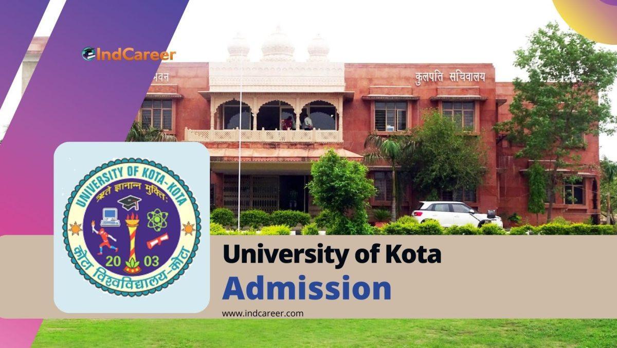 University of Kota Admission Details: Eligibility, Dates, Application, Fees