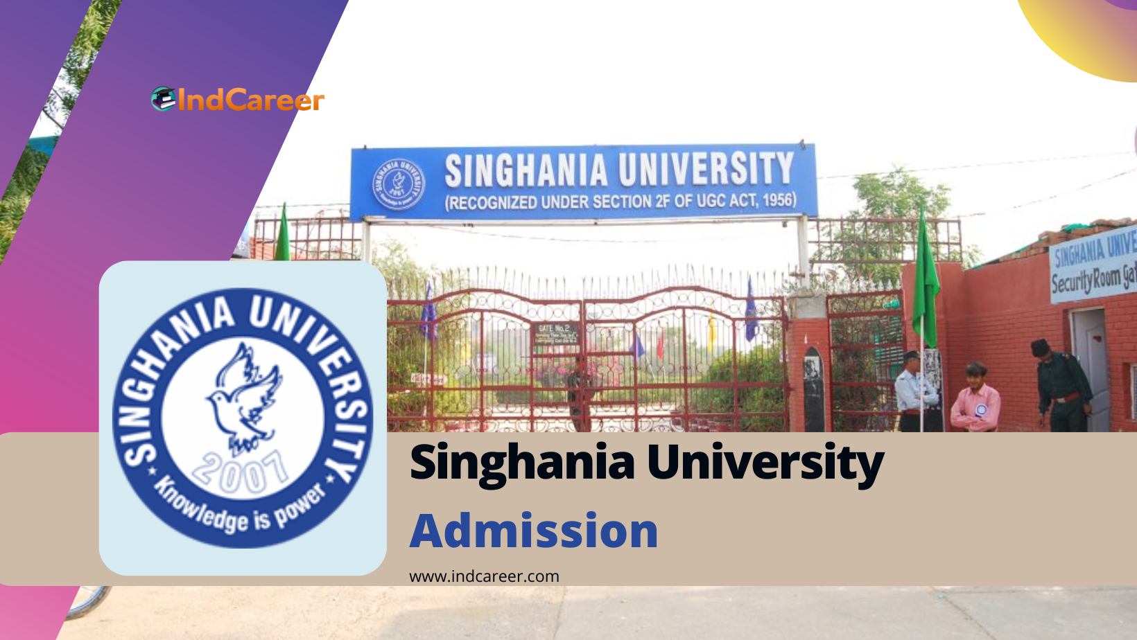 Singhania University Admission