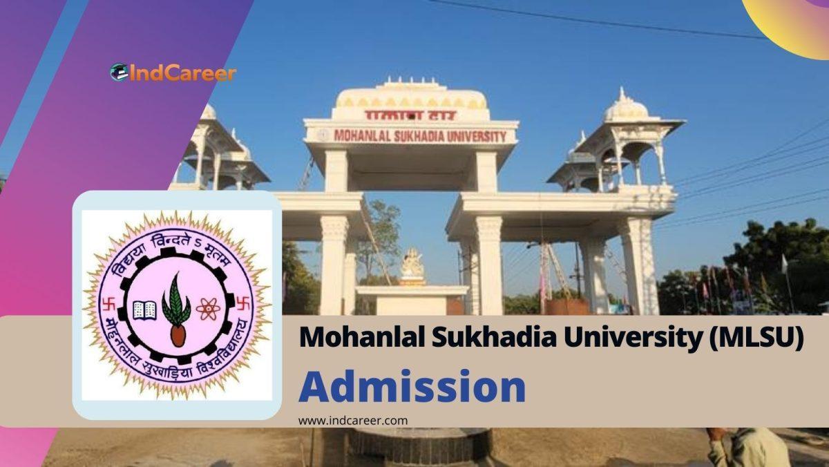 Mohanlal Sukhadia University (MLSU) Udaipur Admission