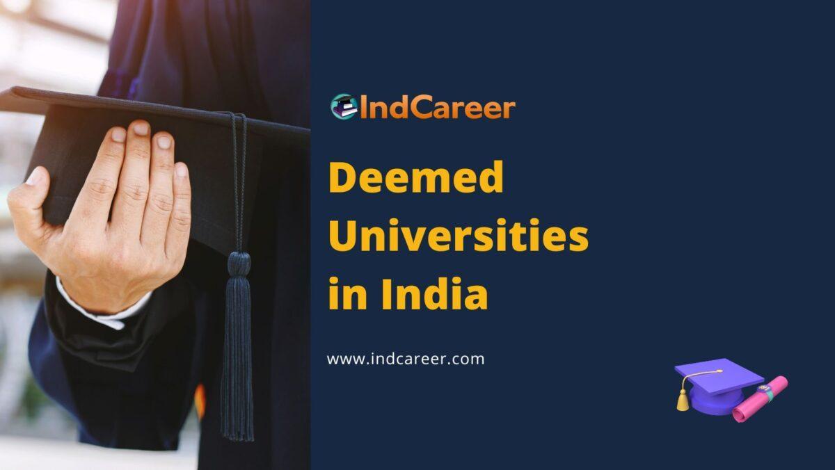List of Deemed Universities in India