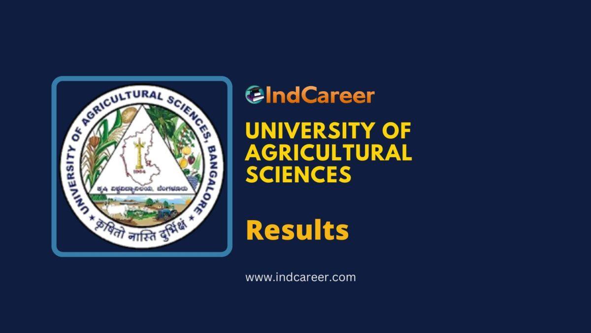 UAS Bangalore Results @ Uasbangalore.Edu.In: Check UG, PG Results Here