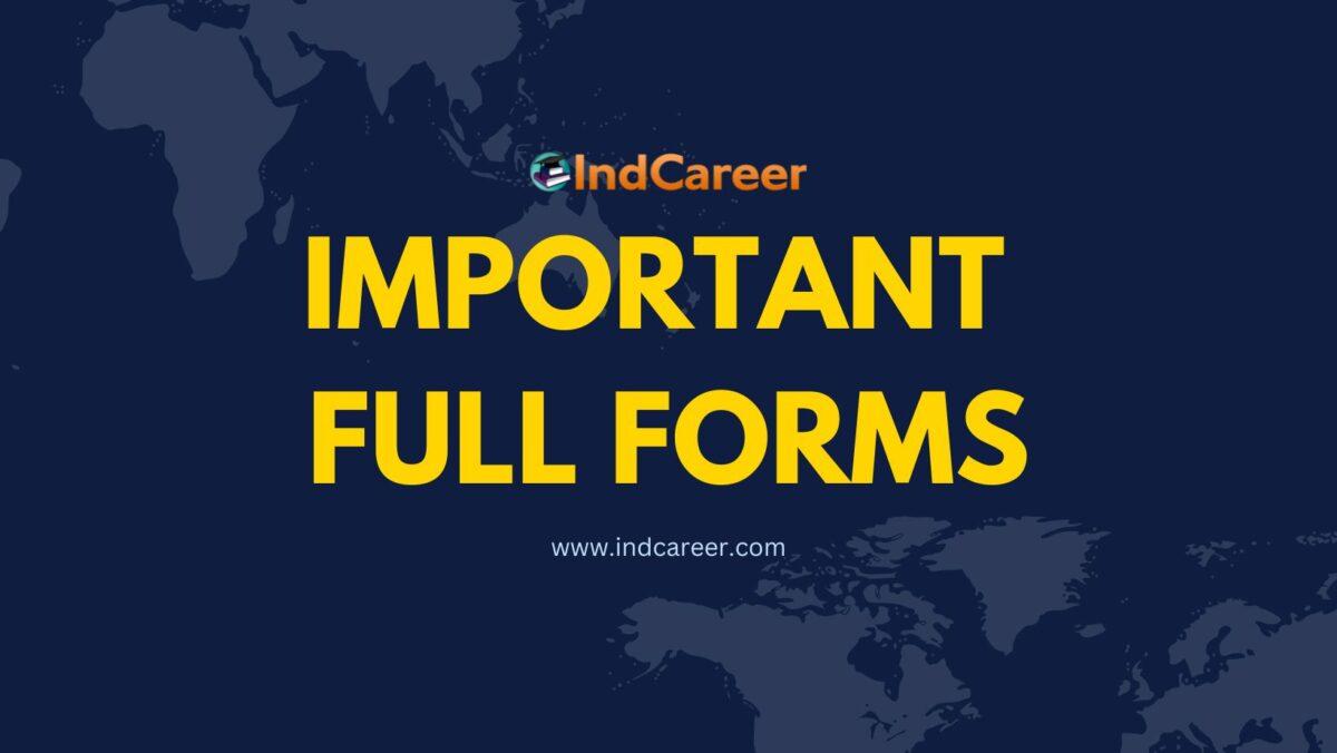Important Full Forms