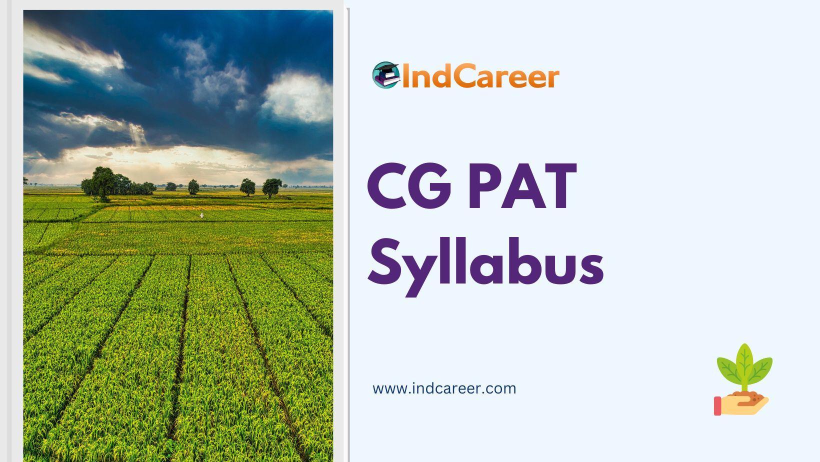 CG PAT Syllabus