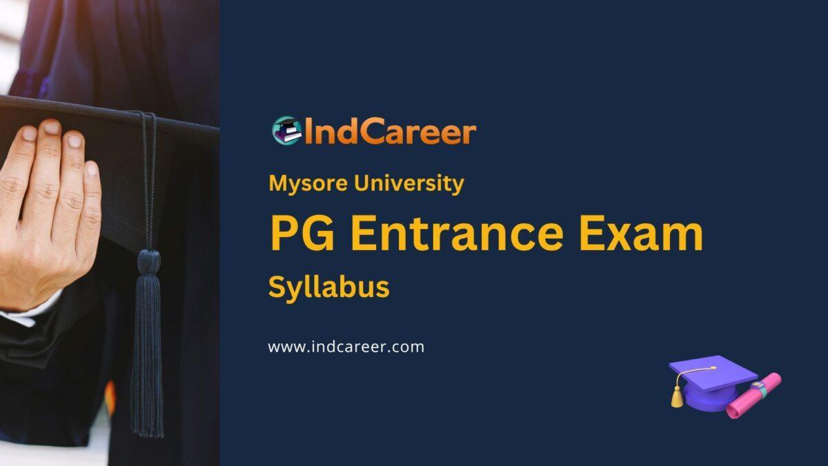 Mysore University PG Entrance Exam Syllabus