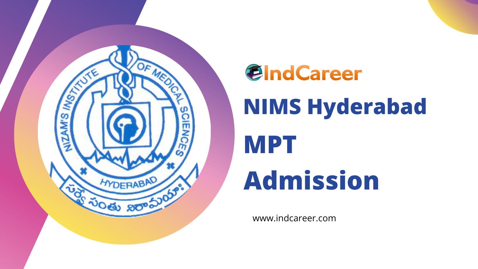 NIMS MPT Admission Notification