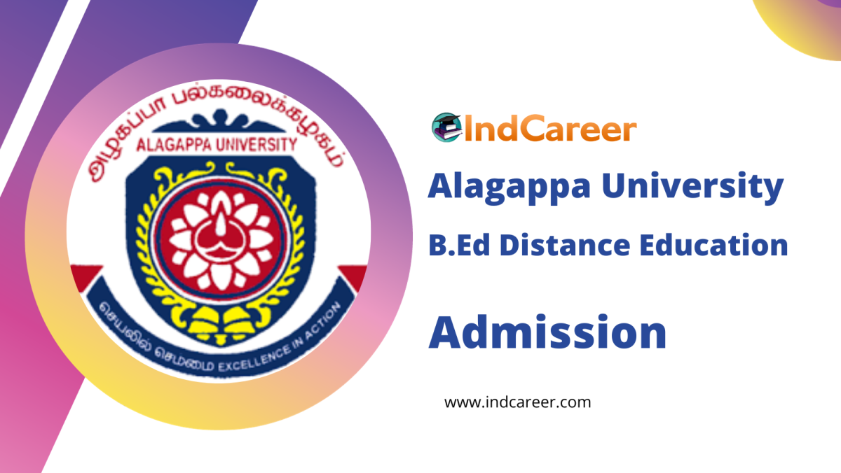 Alagappa University invites BEd Distance Education Admission