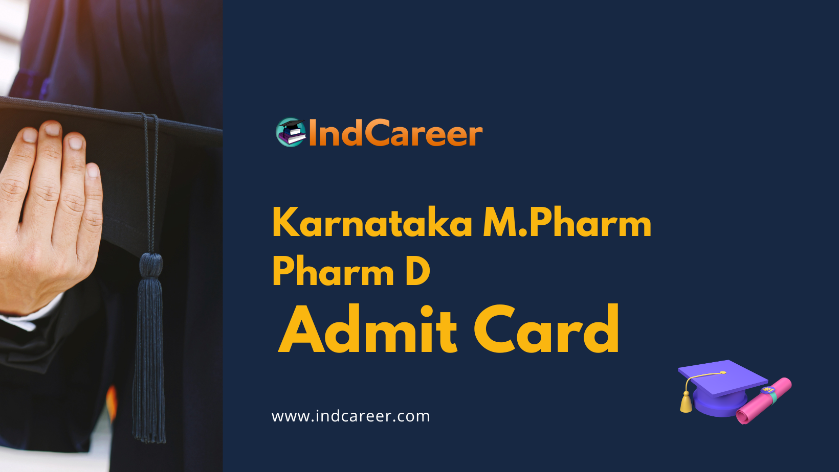 Karnataka M.Pharma & Pharma D Admit Card