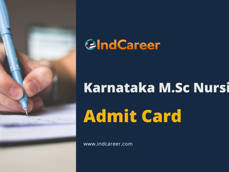 Karnataka M.Sc Nursing Admit Card