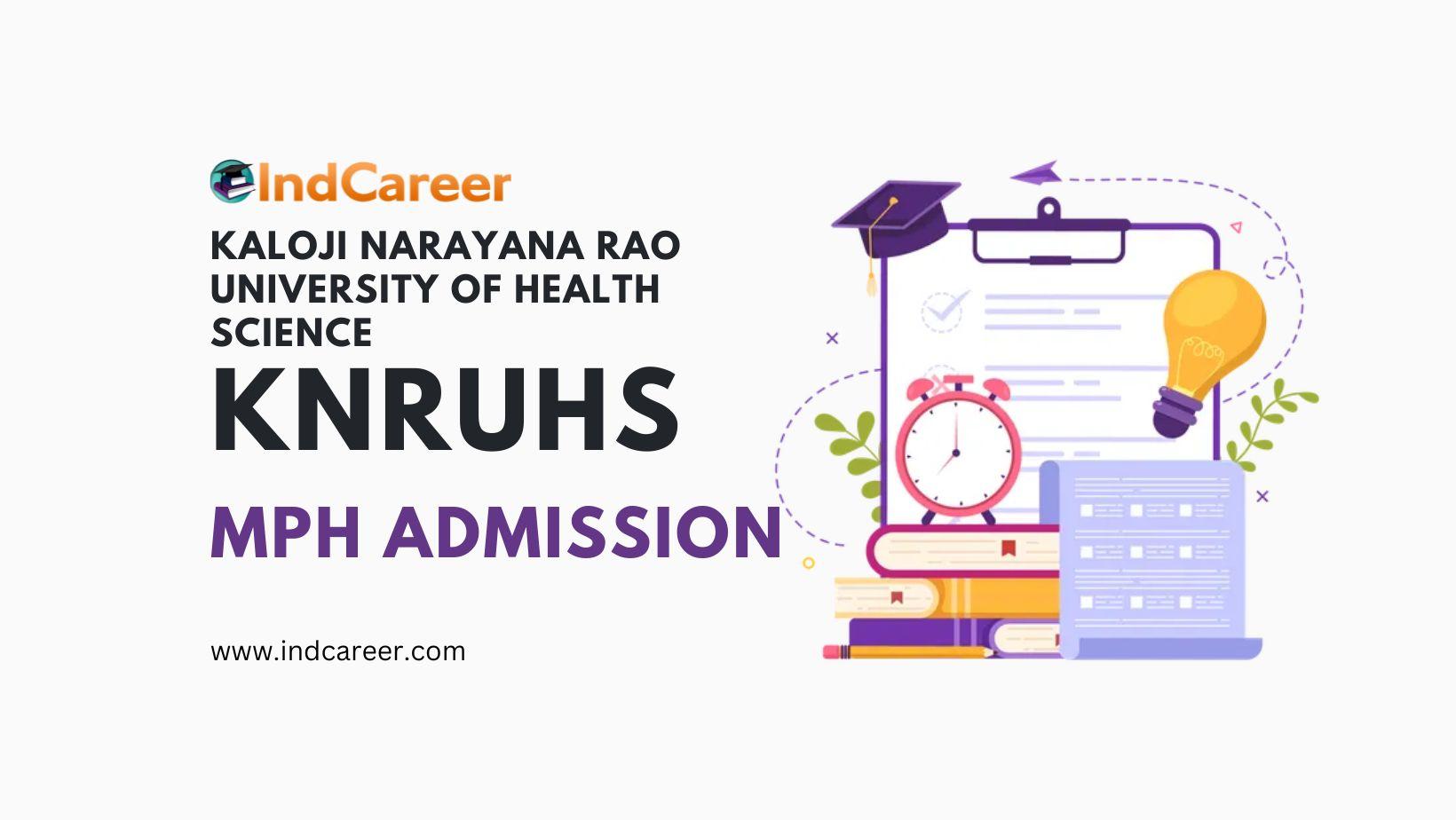 KNRUHS MPH Admission Notification