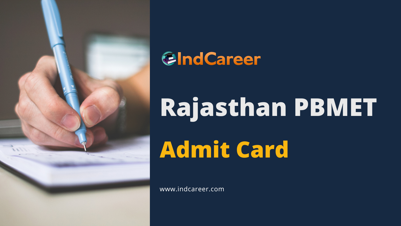 Rajasthan PBMET Admit Card