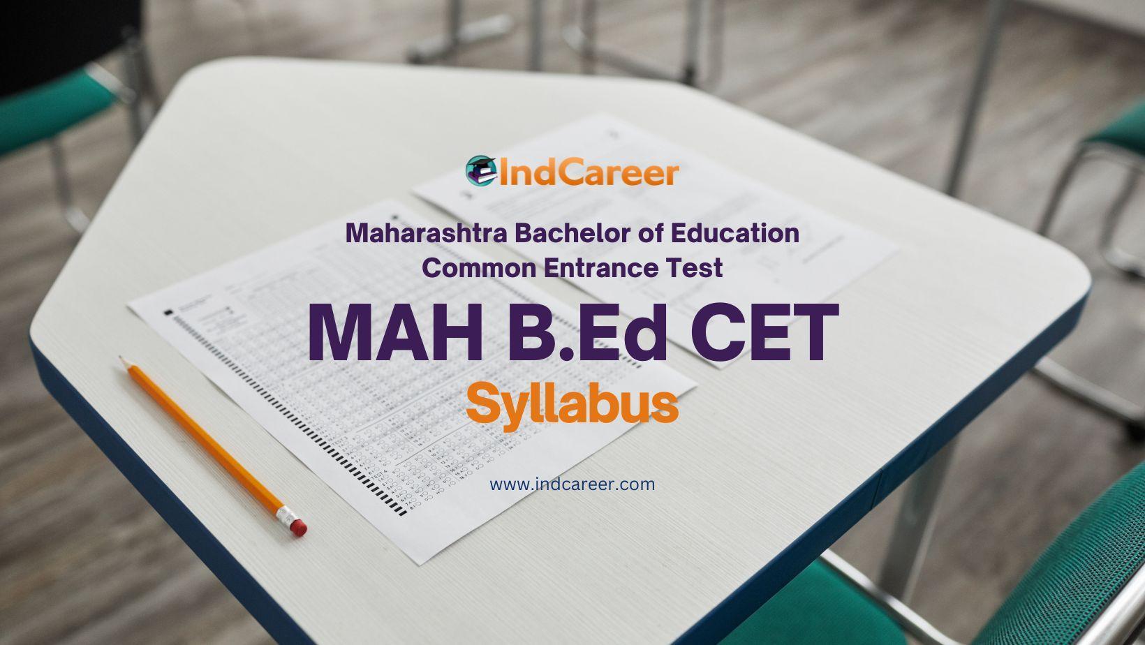 MAH B.Ed CET Syllabus Download PDF IndCareer