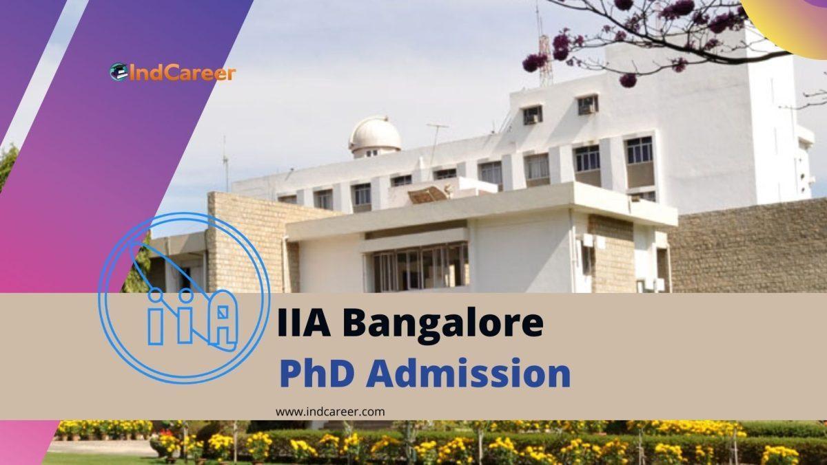 IIA Bangalore PhD Admission