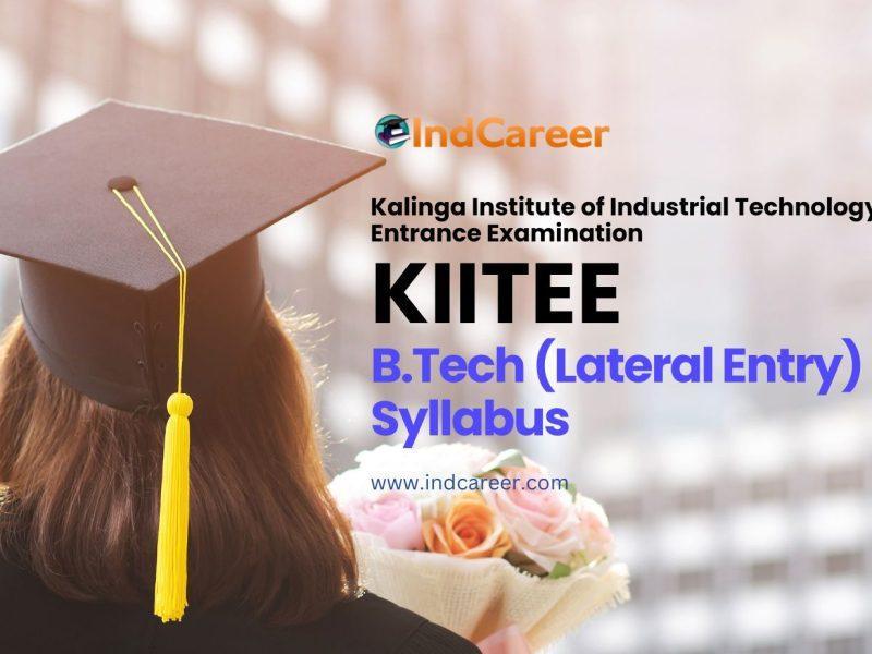 KIITEE B.Tech (Lateral Entry) Syllabus