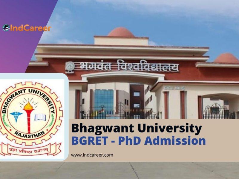 Bhagwant University PhD Admission: Important Dates and Application Form