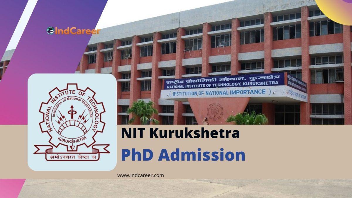 NIT Kurukshetra PhD Program Admission