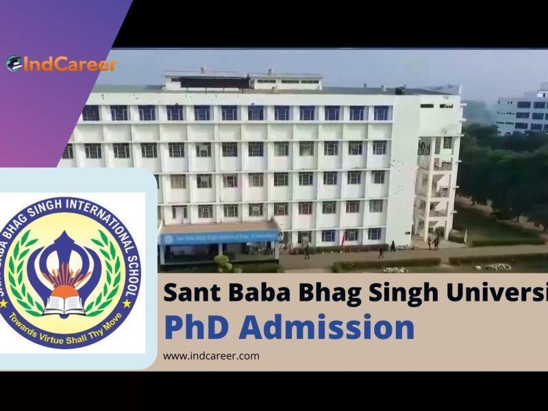 SBBS University PhD Admission