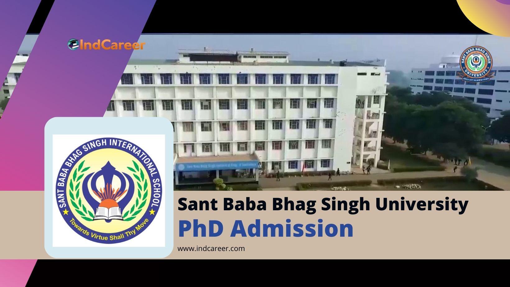 SBBS University PhD Admission