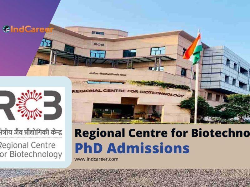 PhD Program Admission at Regional Centre for Biotechnology