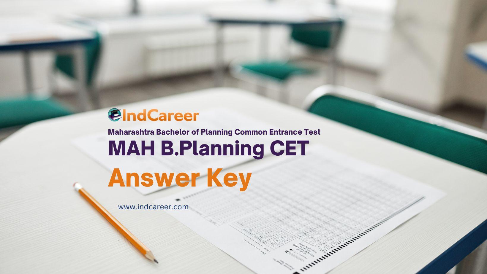 MAH B.Planning CET Answer Key