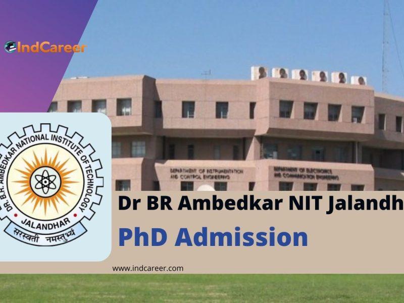Dr BR Ambedkar NIT Jalandhar PhD Admission