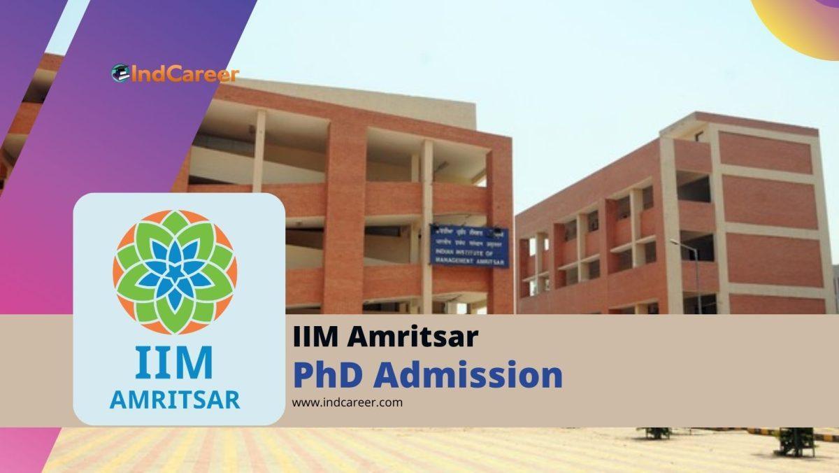 IIM Amritsar PhD Admission