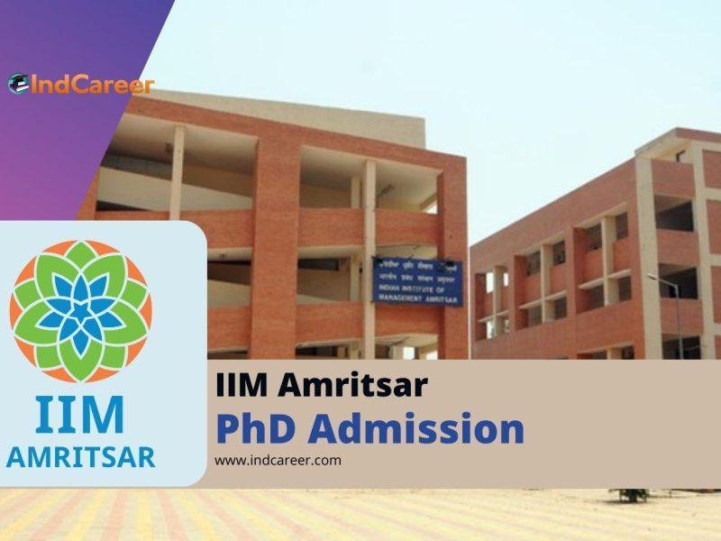 IIM Amritsar PhD Admission