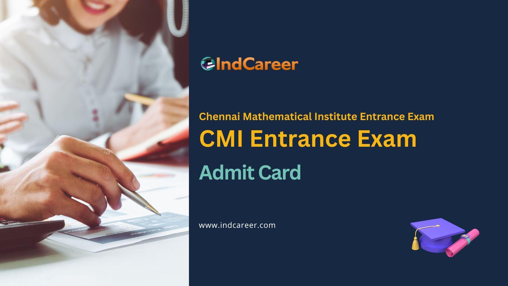 CMI Entrance Exam Admit Card