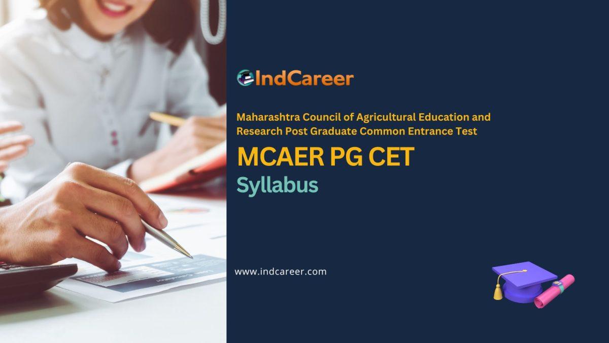 MCAER PG CET Syllabus