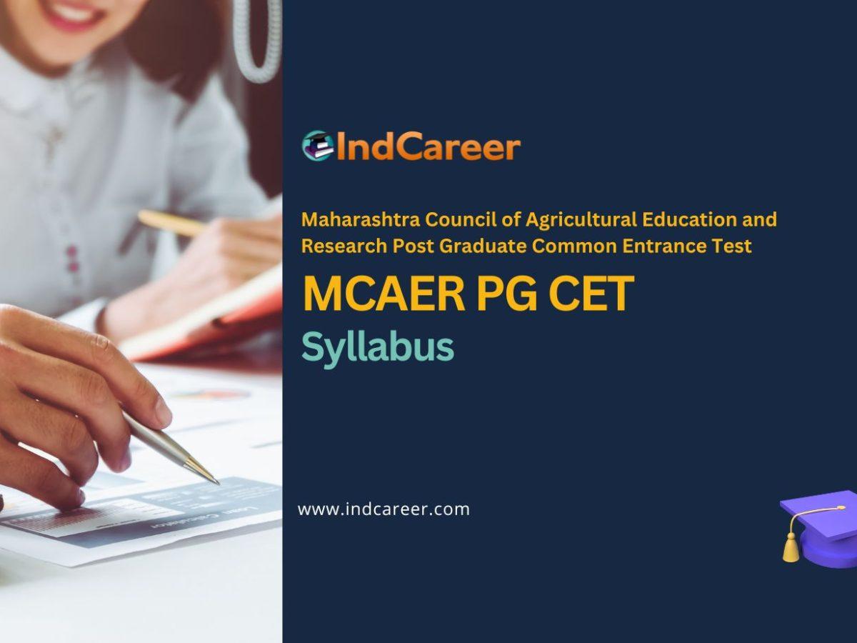 MCAER PG CET Syllabus