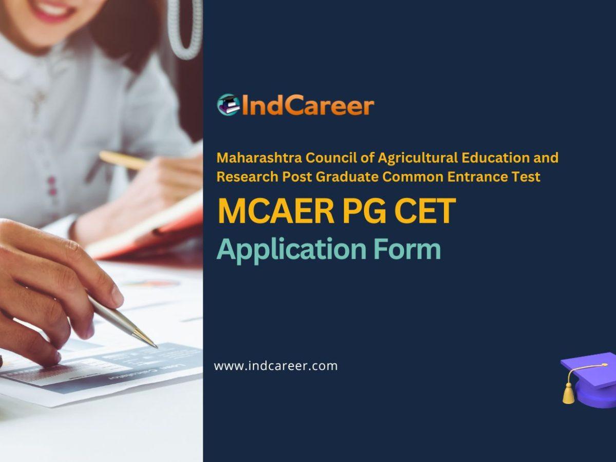 MCAER PG CET Application Form