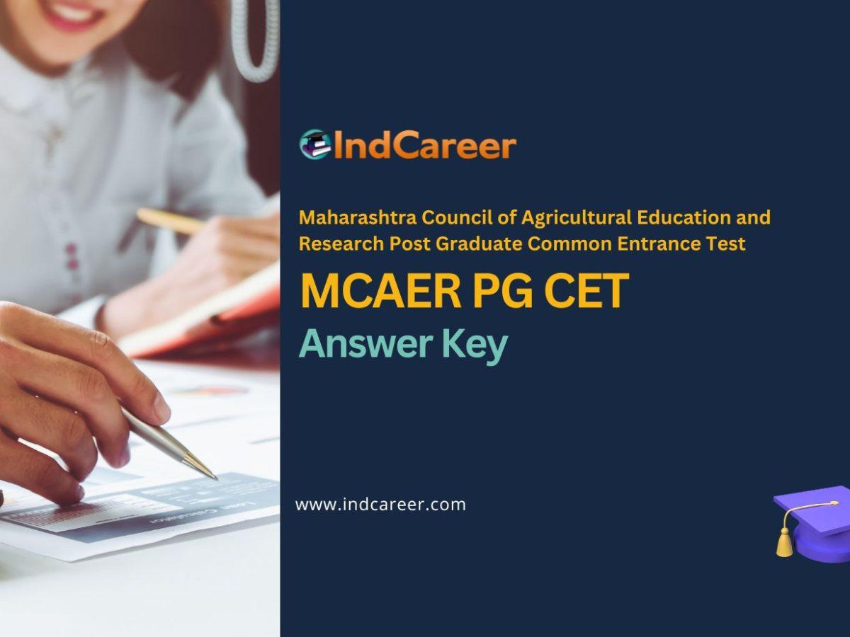 MCAER PG CET Answer Key