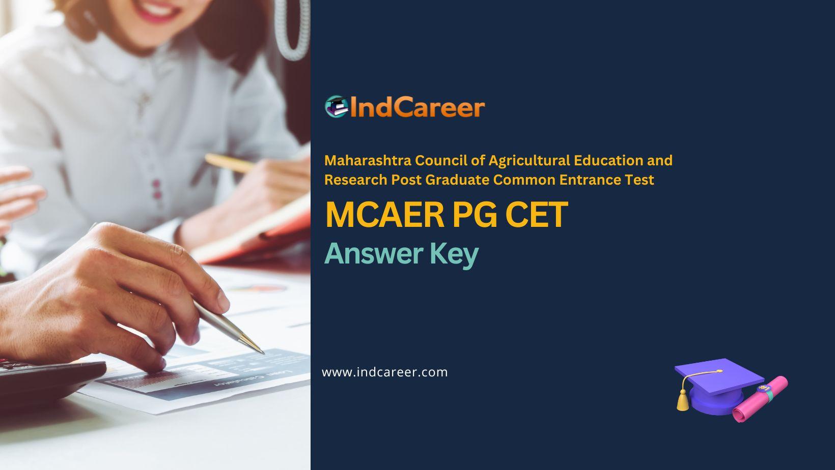 MCAER PG CET Answer Key