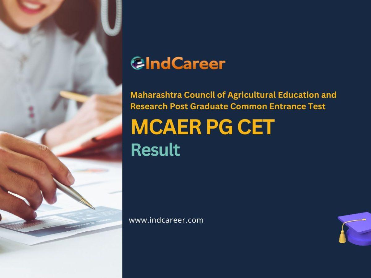 MCAER PG CET Result